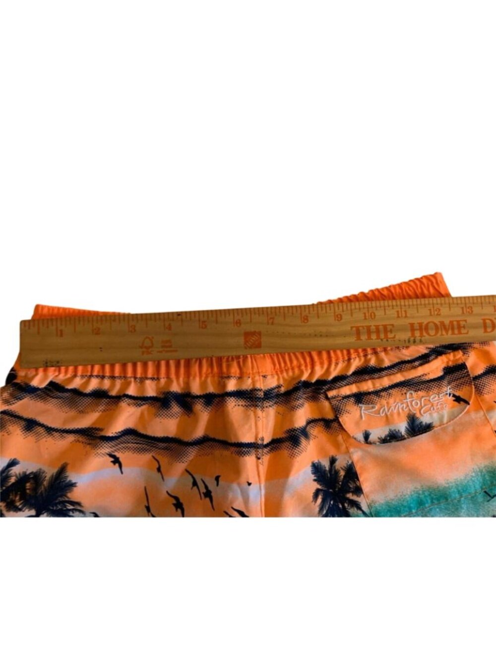 Rainforest Cafe Tropical Shorts Palm Beach Sunset Design Women's Size Small - Picture 8 of 8